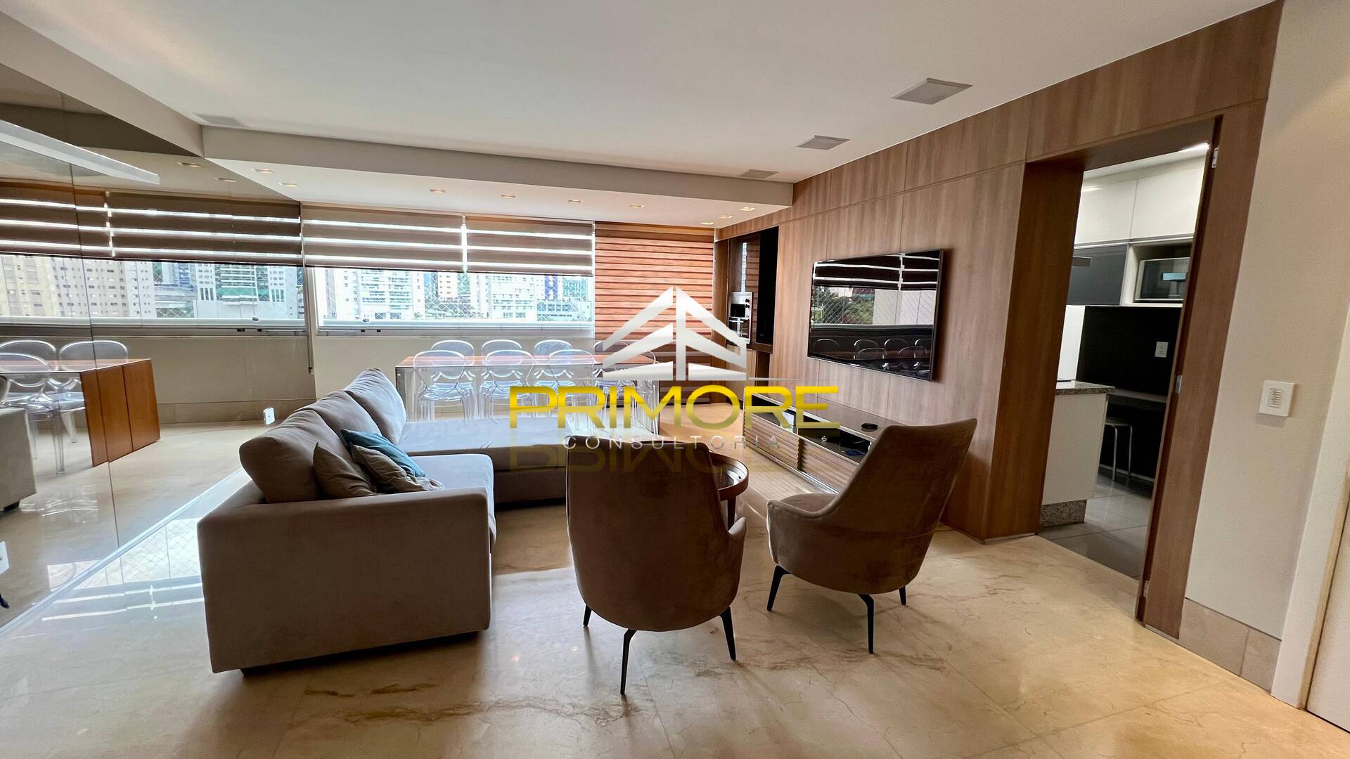 Aluguel de apartamento mobiliado Vila da Serra com 103m² e lazer completo