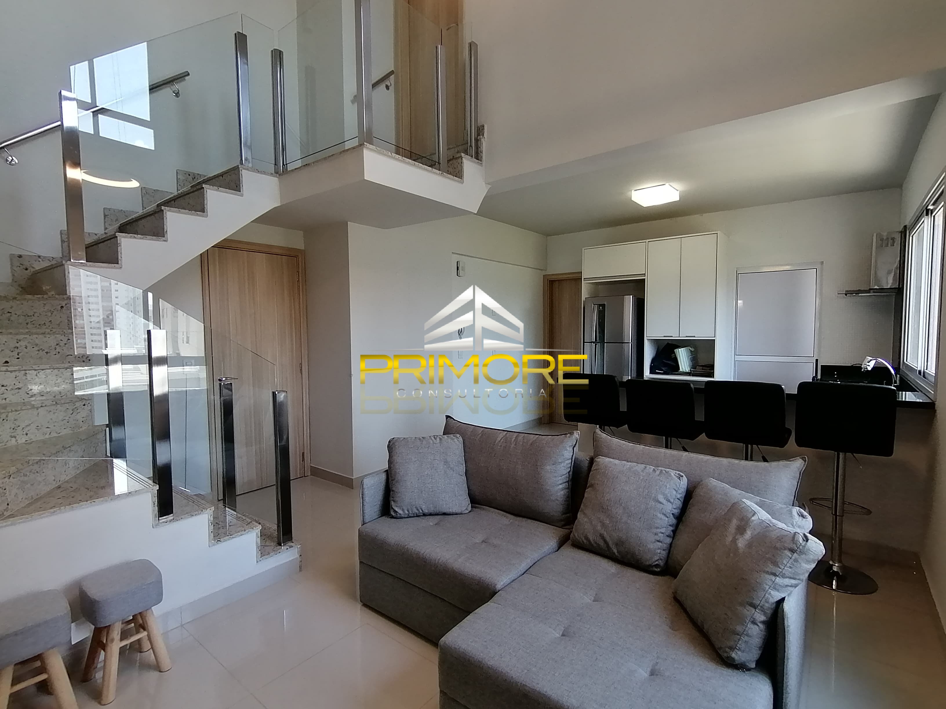 Locação apartamento mobiliado Loft no Vila da Serra.